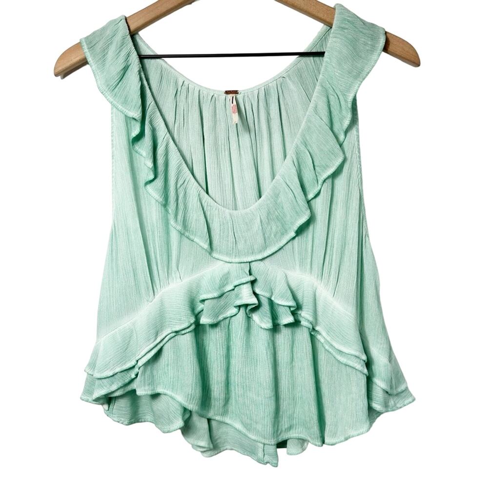 FREE PEOPLE IF ONLY TOP ONLY WOMEN SIZE LARGE COLOR HARBOR GREEN
